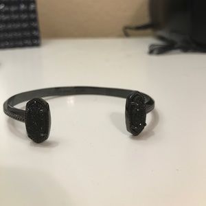 Kendra Scott Elton Cuff- Black Drusy/ Gunmetal